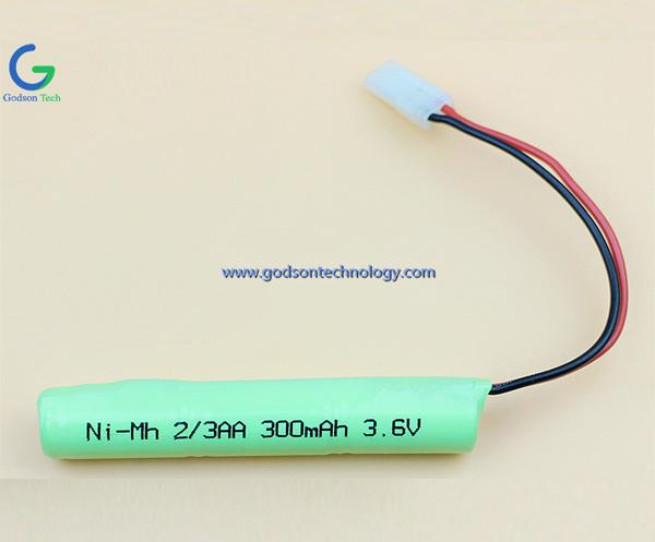 镍氢充电电池组 2/3AA 300mAh 3.6V