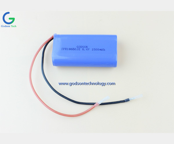 磷酸铁锂充电电池 IFR18650 6.4V 1500mAh